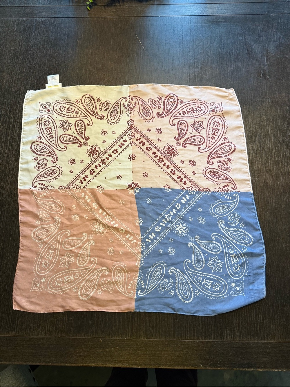 C Brand Paisley Bandana Scarf - Cream & Red
